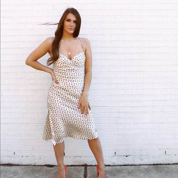 NWT Silk Slip Floral Midi Dress - Picture 3 of 9